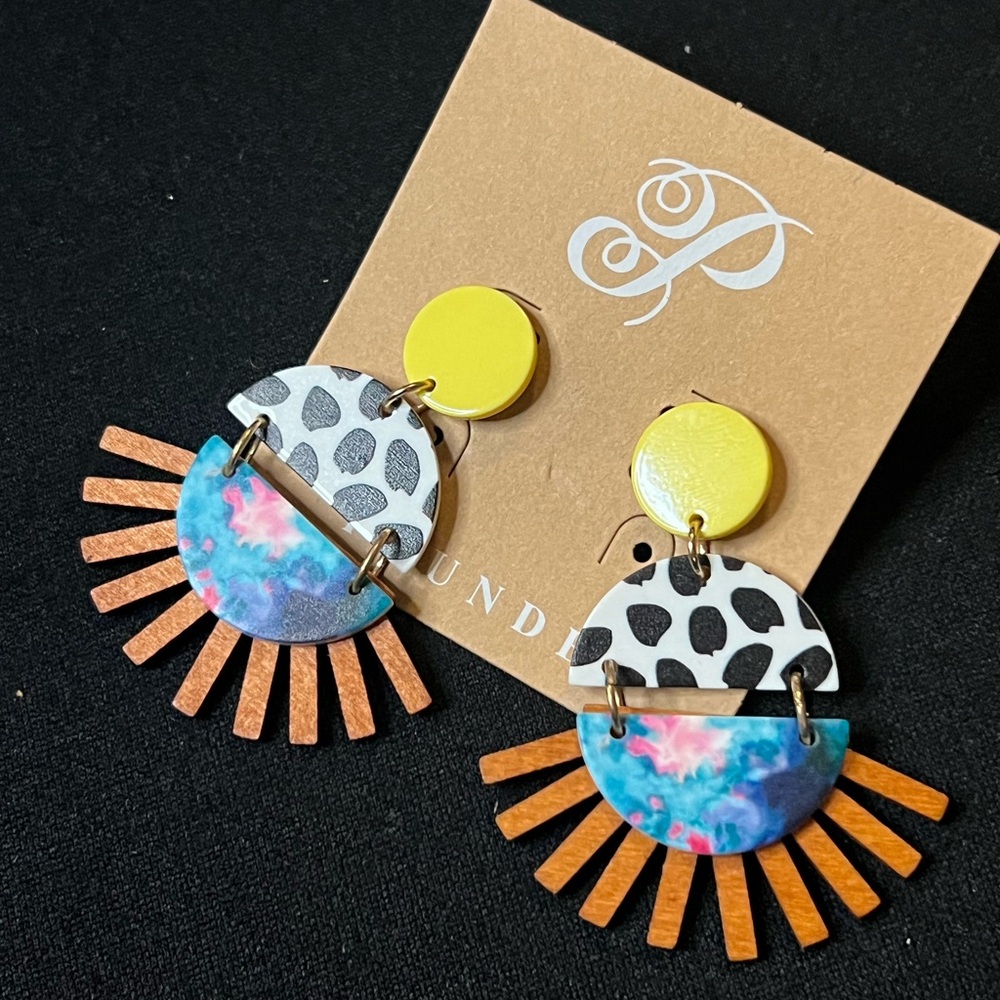 Colorful Geometric Earrings